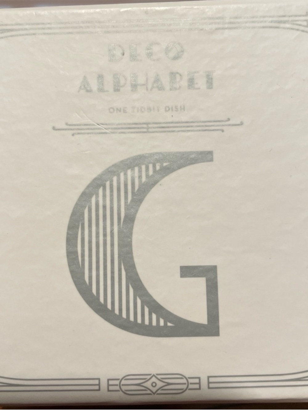 'G' Tidy Dish Plate in Light Gray -